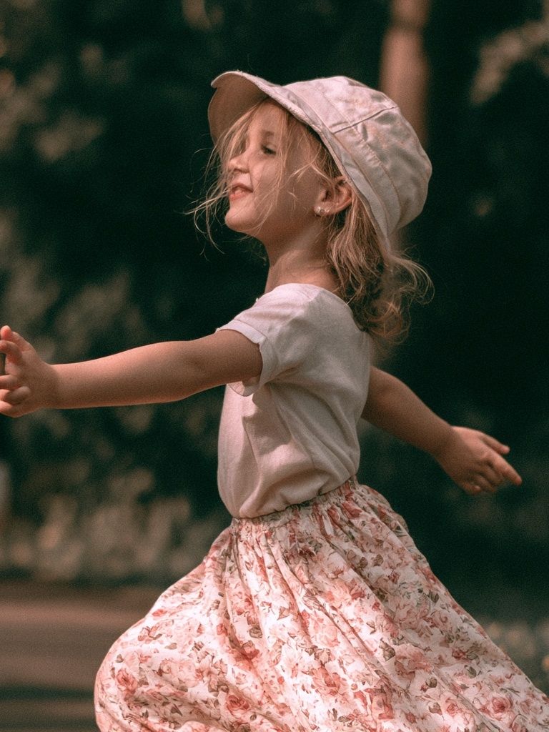 Joyful Child in Garden Photography Poster. poster — photography art