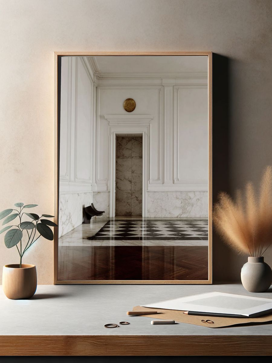 Marble Hallway Interior Photography Poster. — room view 2