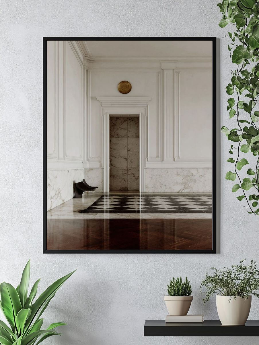 Marble Hallway Interior Photography Poster. — room view 4