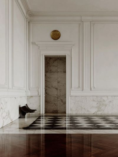 Marble Hallway Interior Photography Poster.