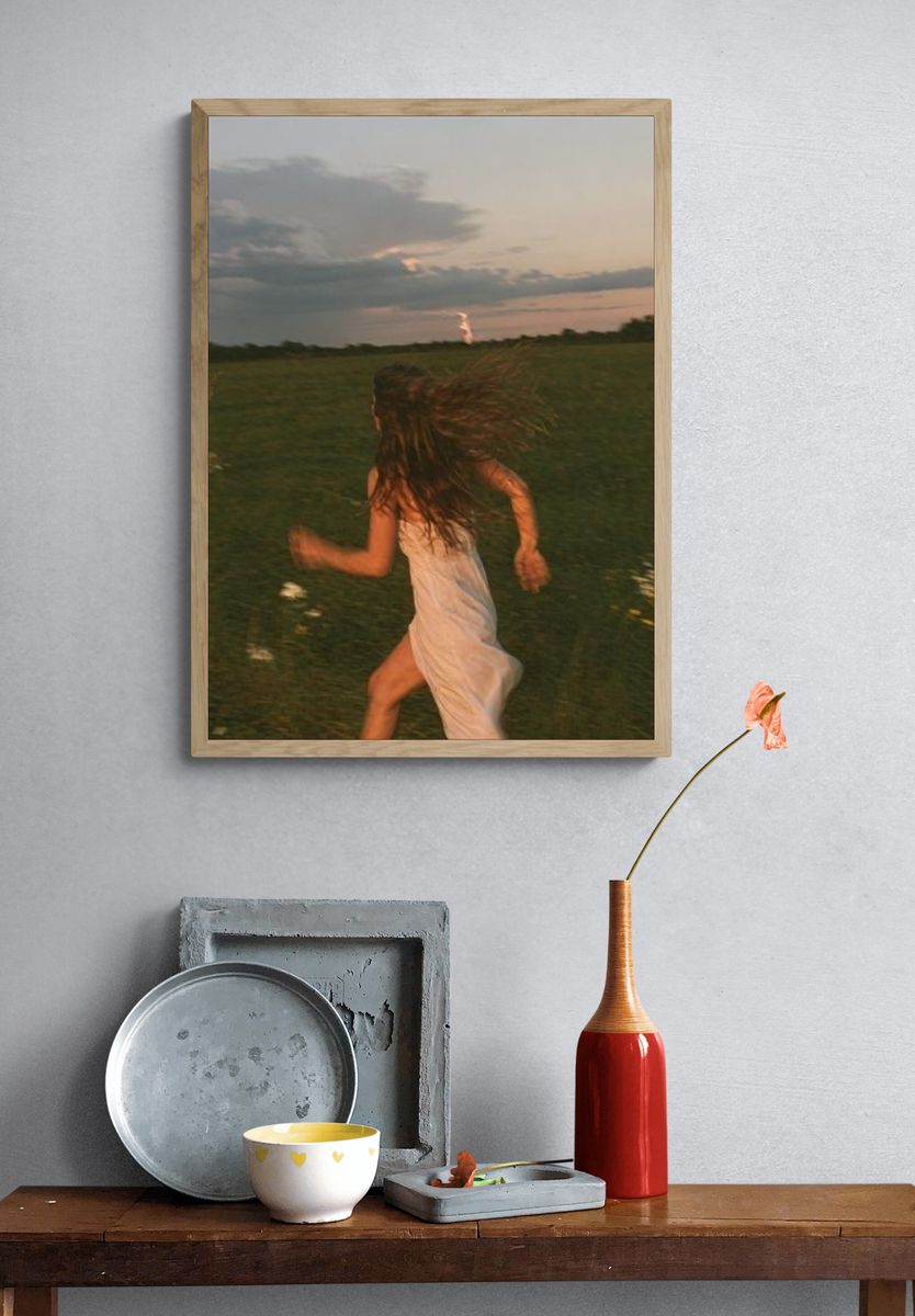 Running Figure at Dusk Poster. — room view 3
