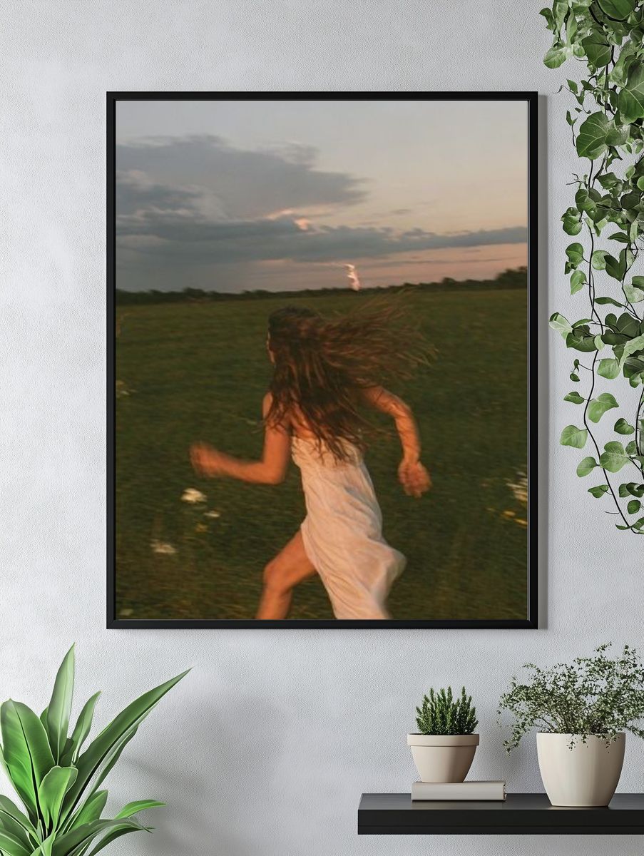 Running Figure at Dusk Poster. — room view 4