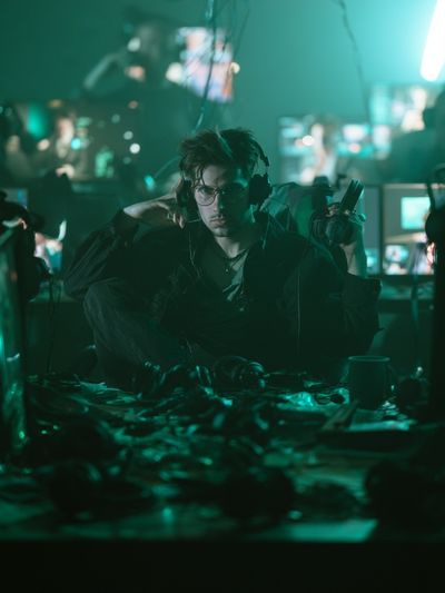 Neon Gamer Studio Photography Poster. poster