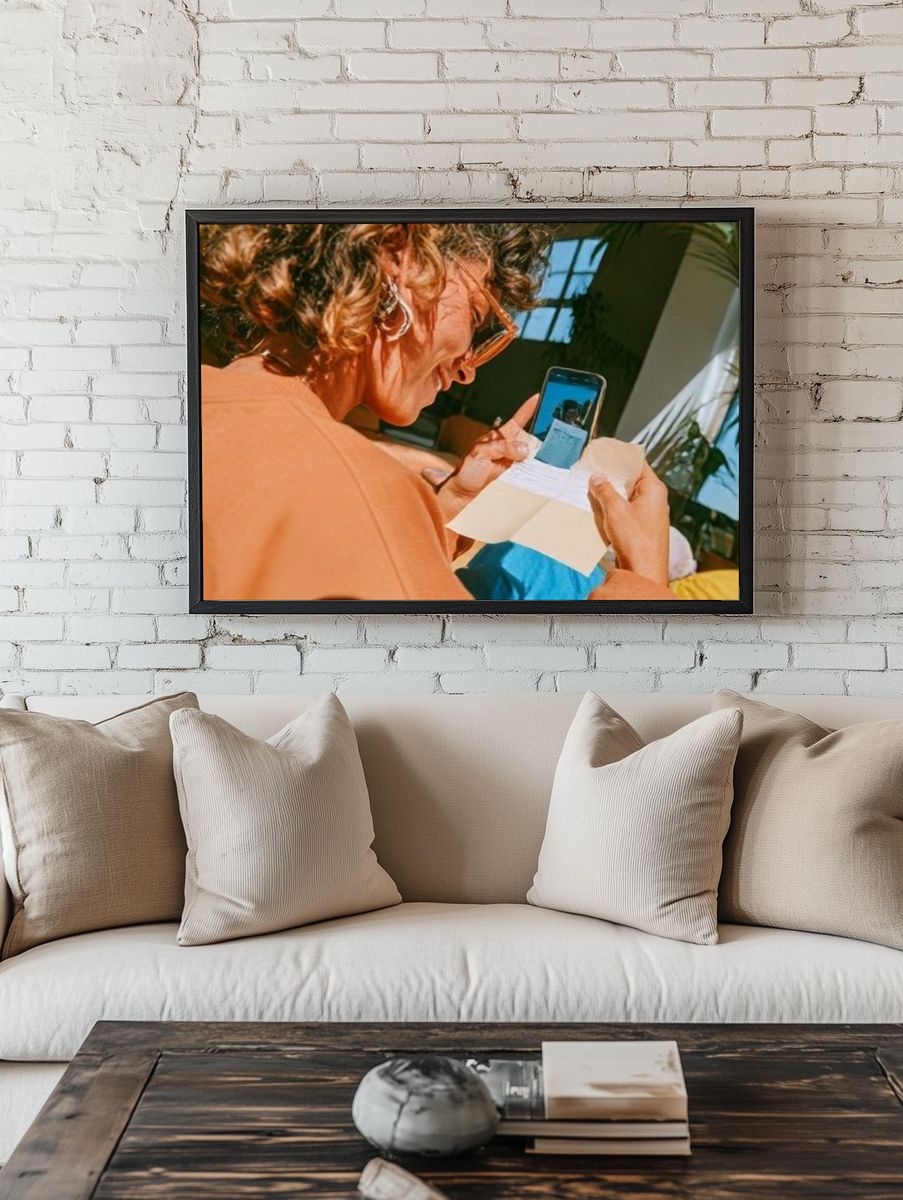 Letter Reading Photography Poster. room preview
