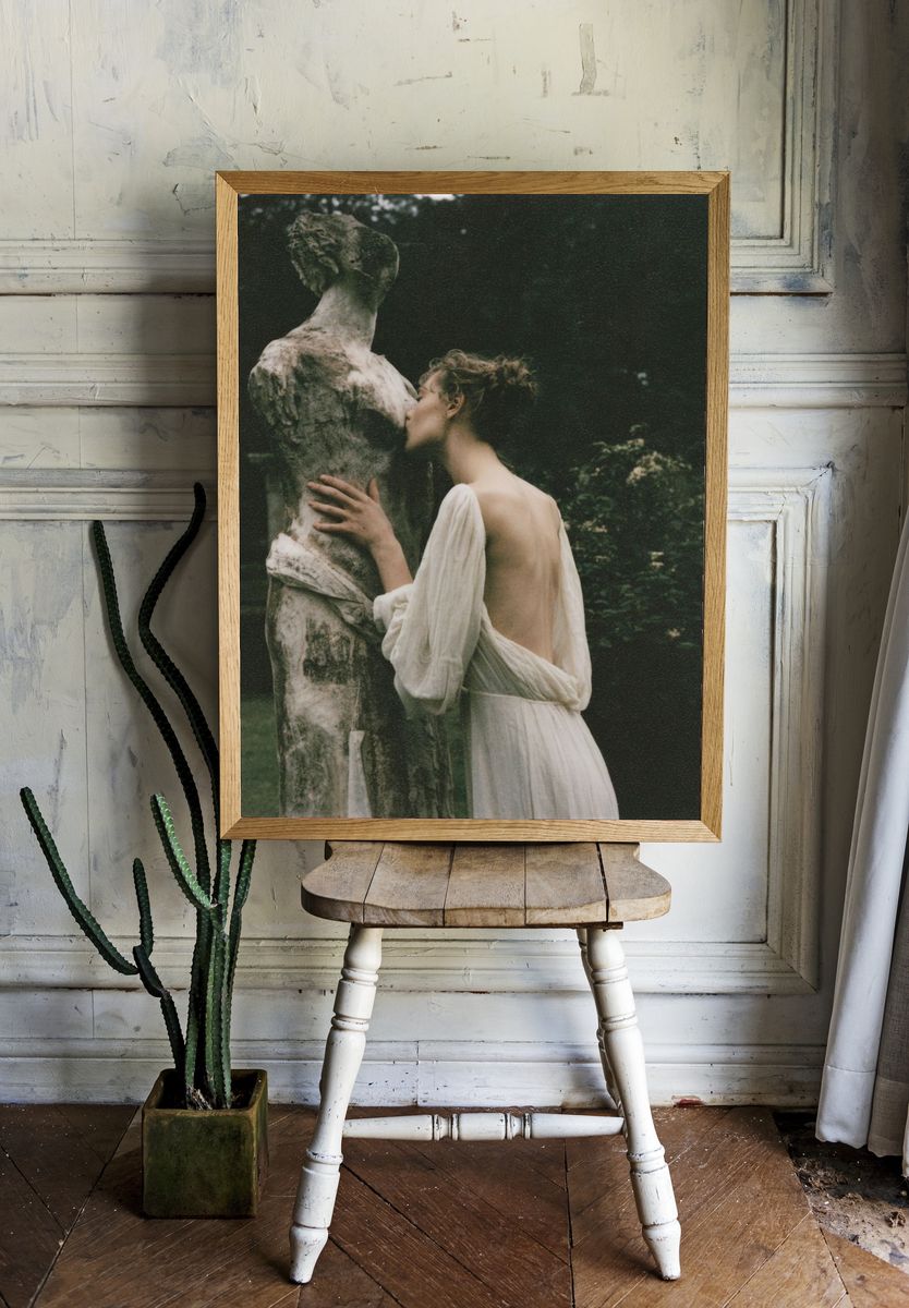 Classical Garden Embrace Photography Poster. room preview