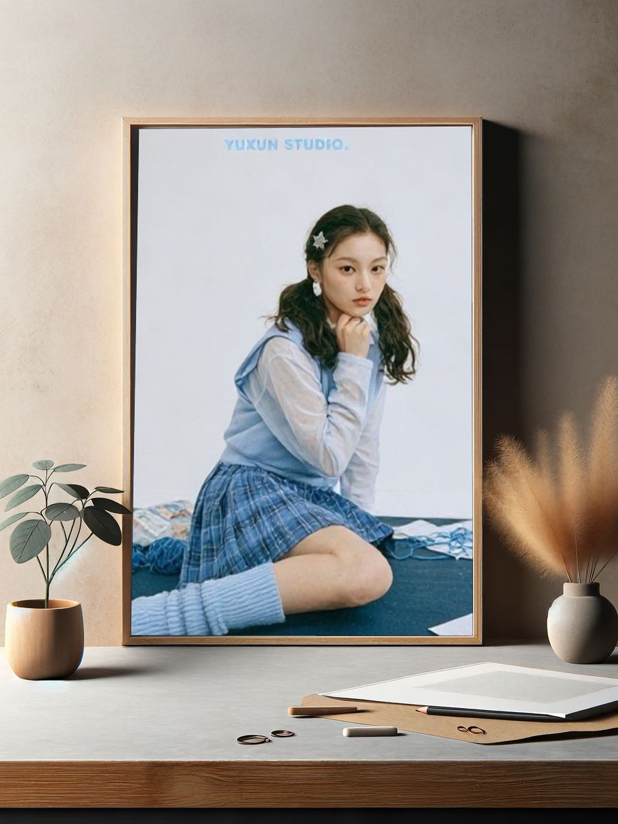 Blue Portrait Photography Poster. — room view 2