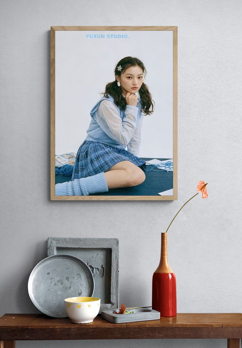 Blue Portrait Photography Poster. — room view 3