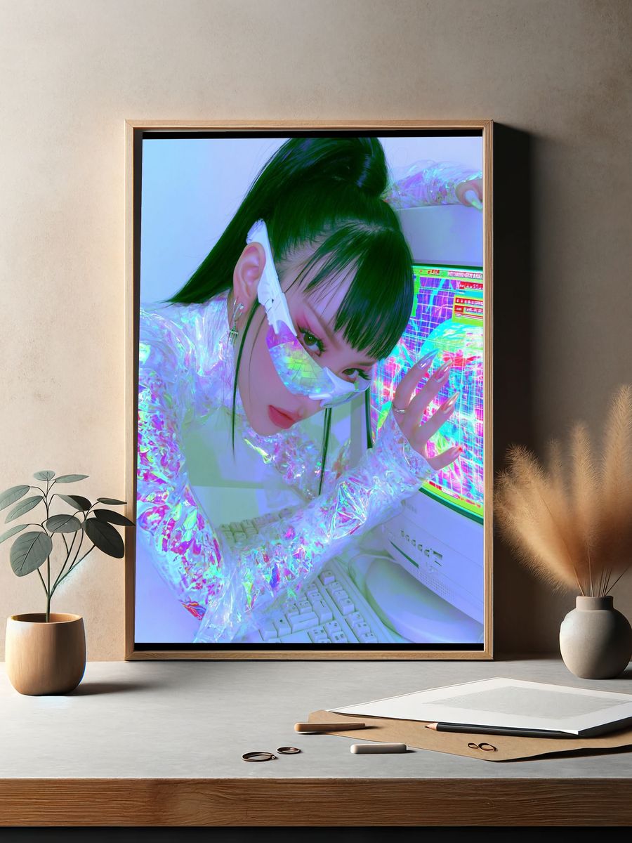 Cyberpunk Portrait Poster. — room view 2