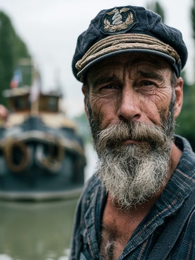 Weathered Sailor Portrait Poster.