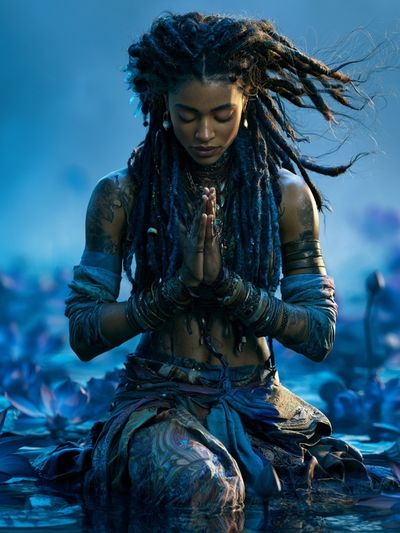 Mystic Lotus Meditation Photography Poster.