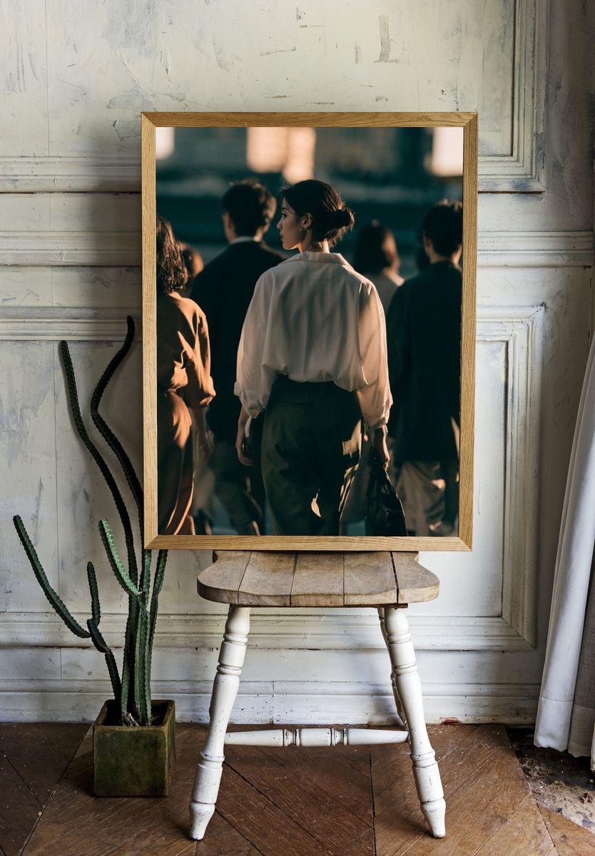 Urban Crowd Street Photography Poster. — room view 1