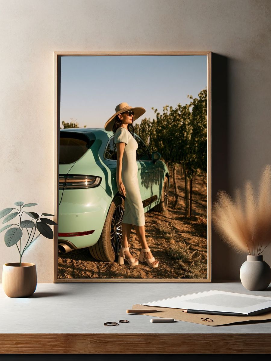 Luxury Car Fashion Photography Poster. — room view 2