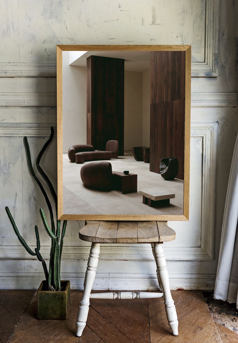 Minimalist Wood Interior Photography Poster. room preview