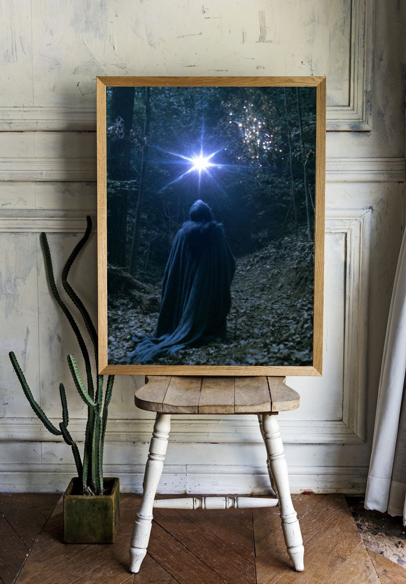 Mystic Forest Light Photography Poster. — room view 1