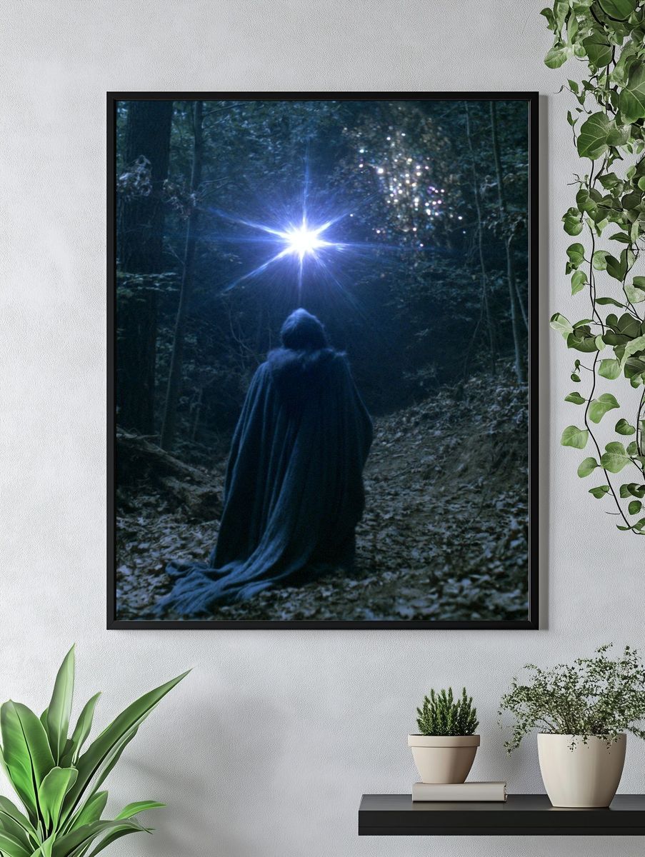 Mystic Forest Light Photography Poster. — room view 4