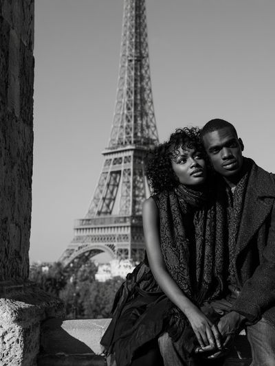 Paris Eiffel Tower Couple Photography Poster. poster print