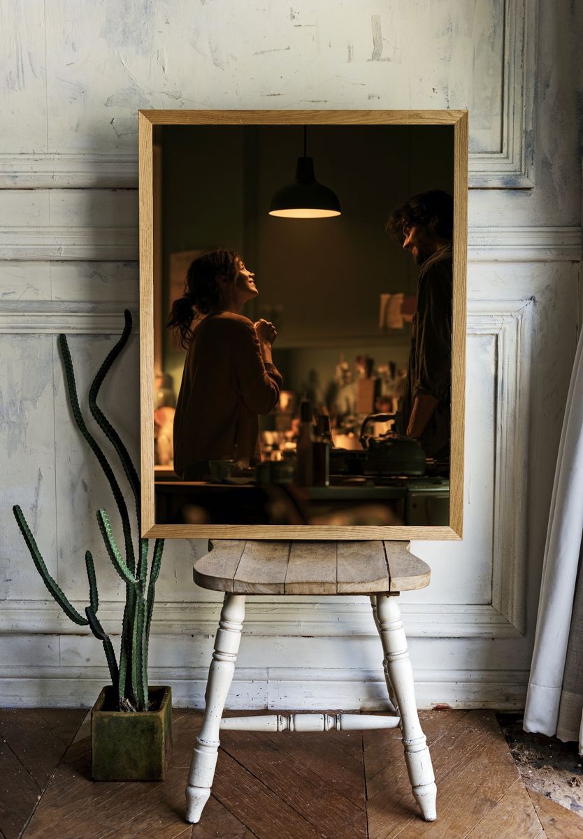 Intimate Kitchen Conversation Photography Poster. room preview
