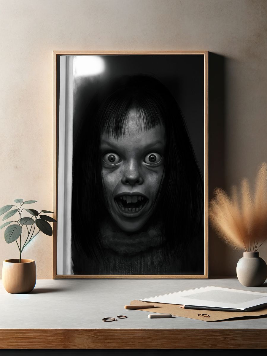 Creepy Girl Portrait Photography Poster. — room view 2