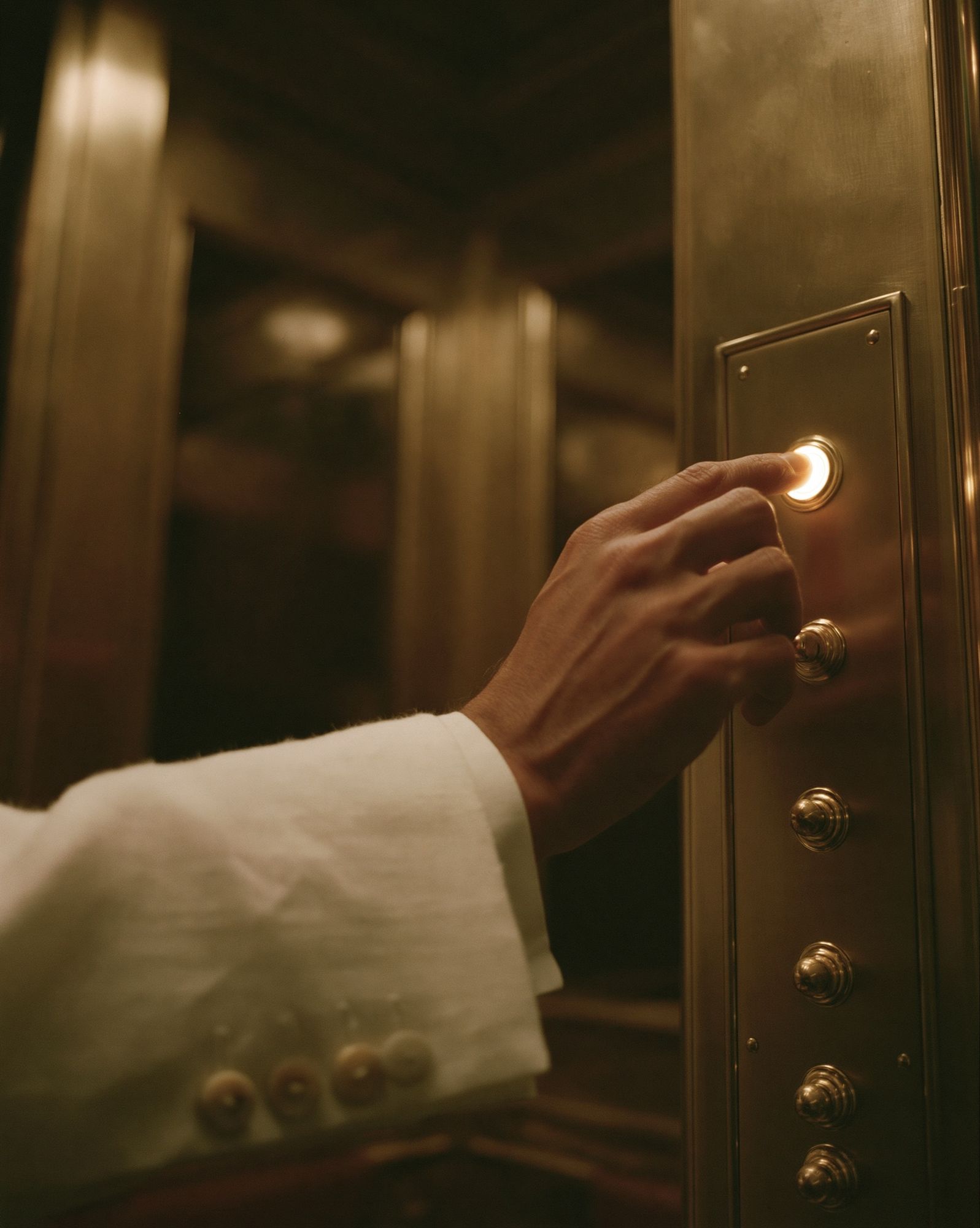 Elevator Button Hand Photography Poster. poster — photography art