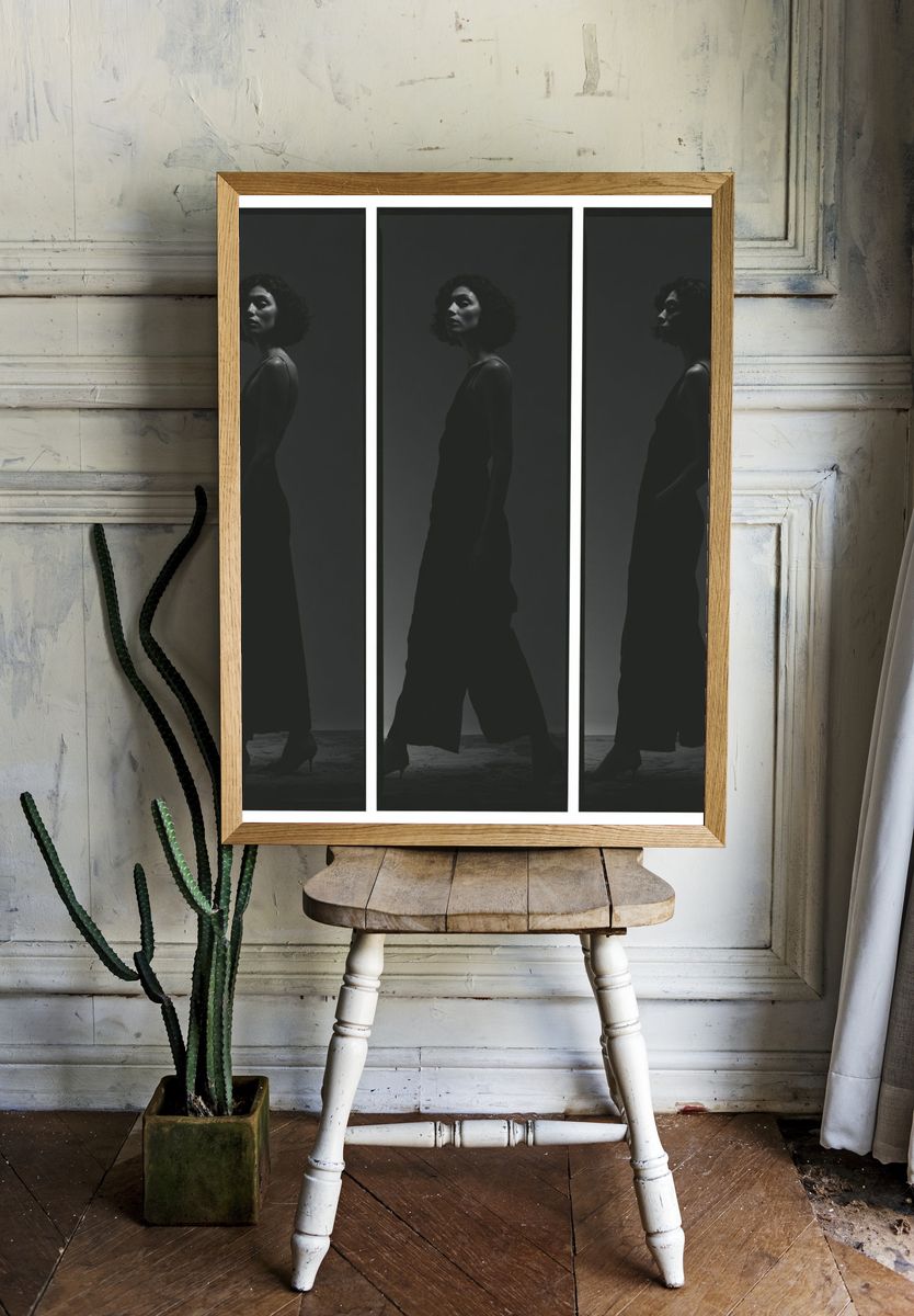 Monochrome Fashion Triptych Poster. — room view 1