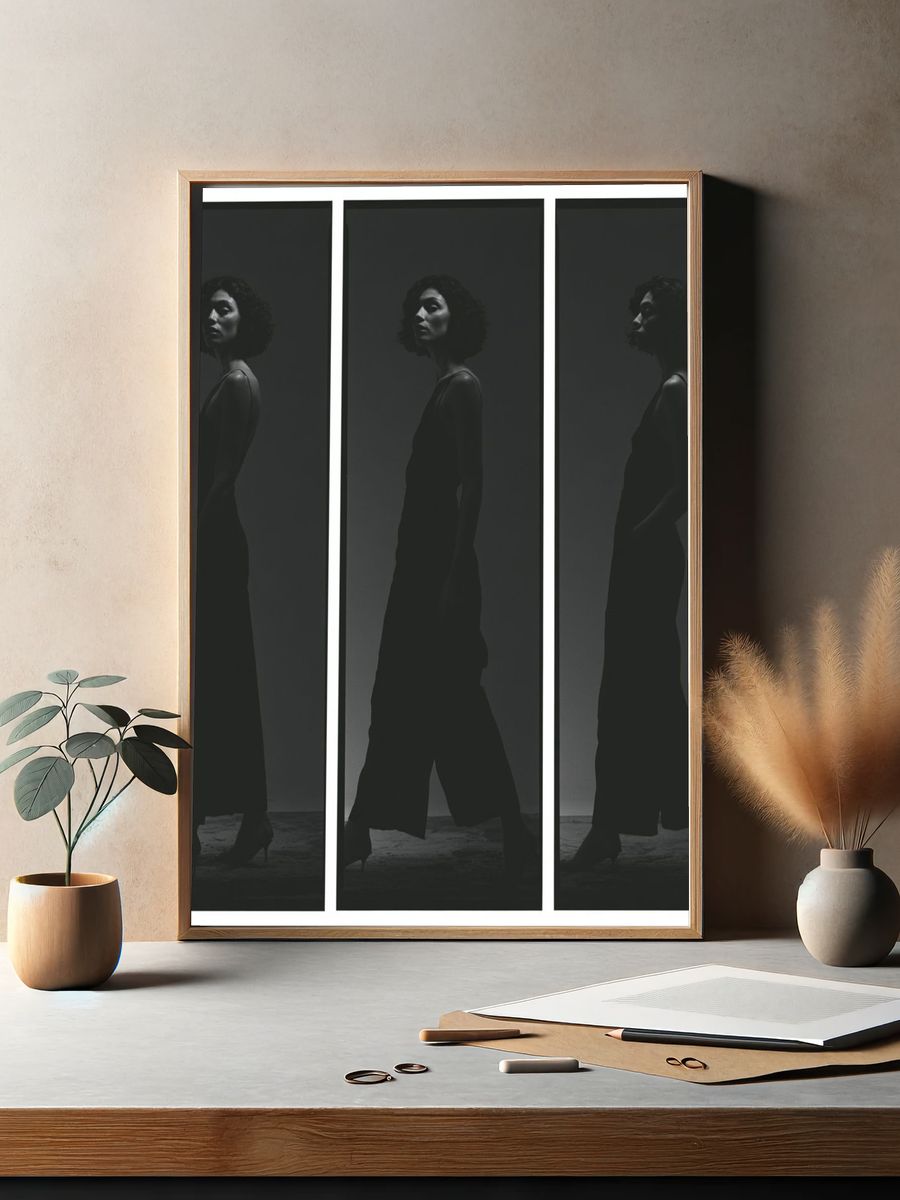 Monochrome Fashion Triptych Poster. — room view 2