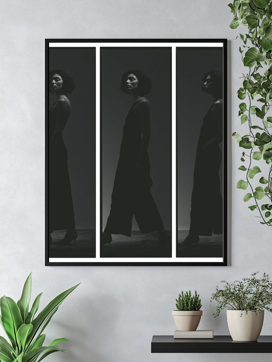 Monochrome Fashion Triptych Poster. — room view 4