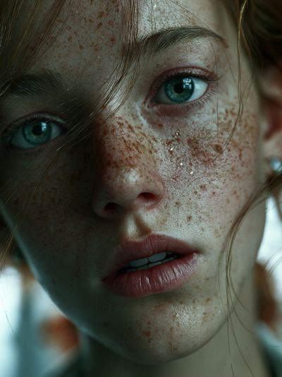 Freckled Portrait Photography Poster.