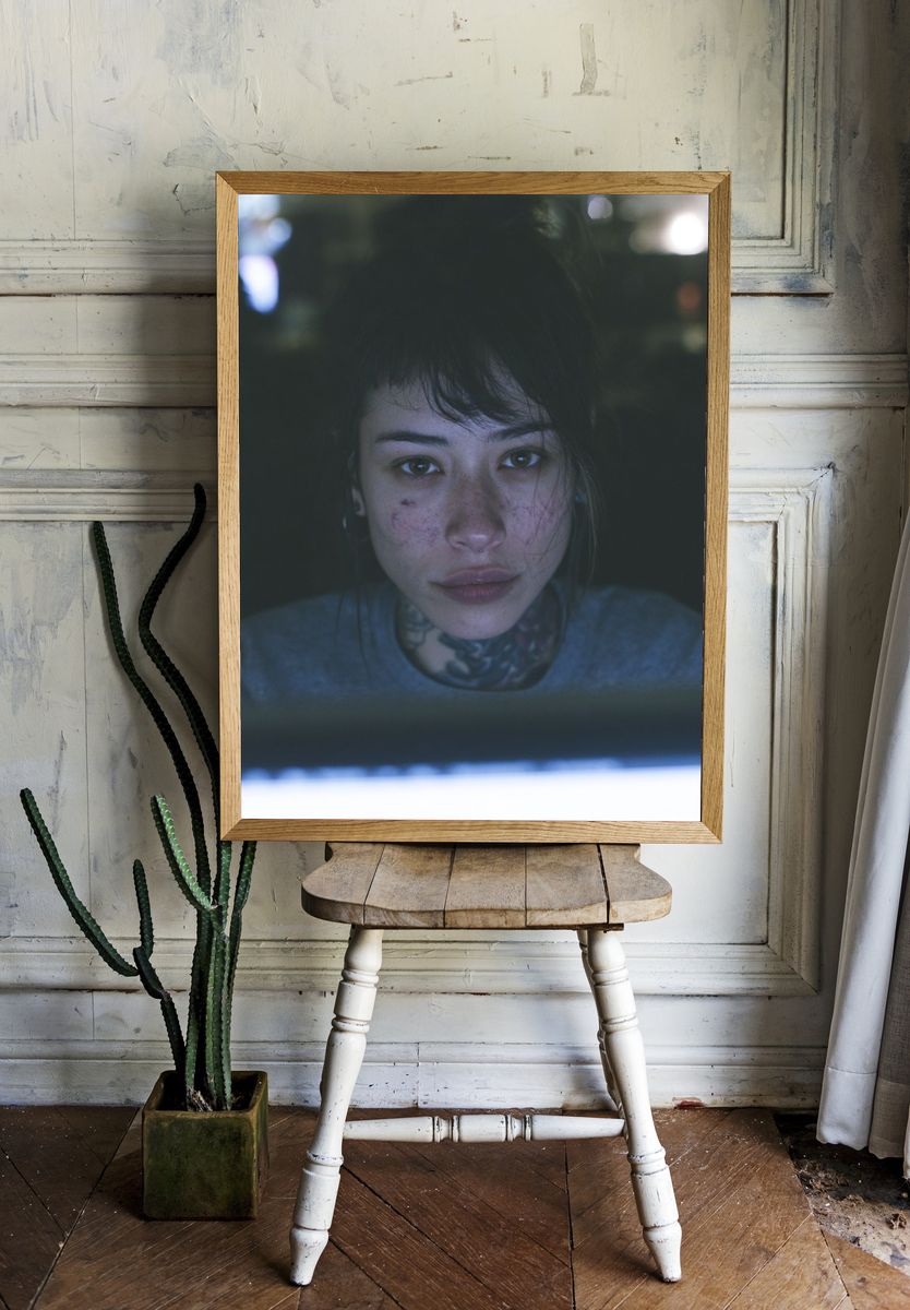 Moody Portrait Photography Poster. room preview