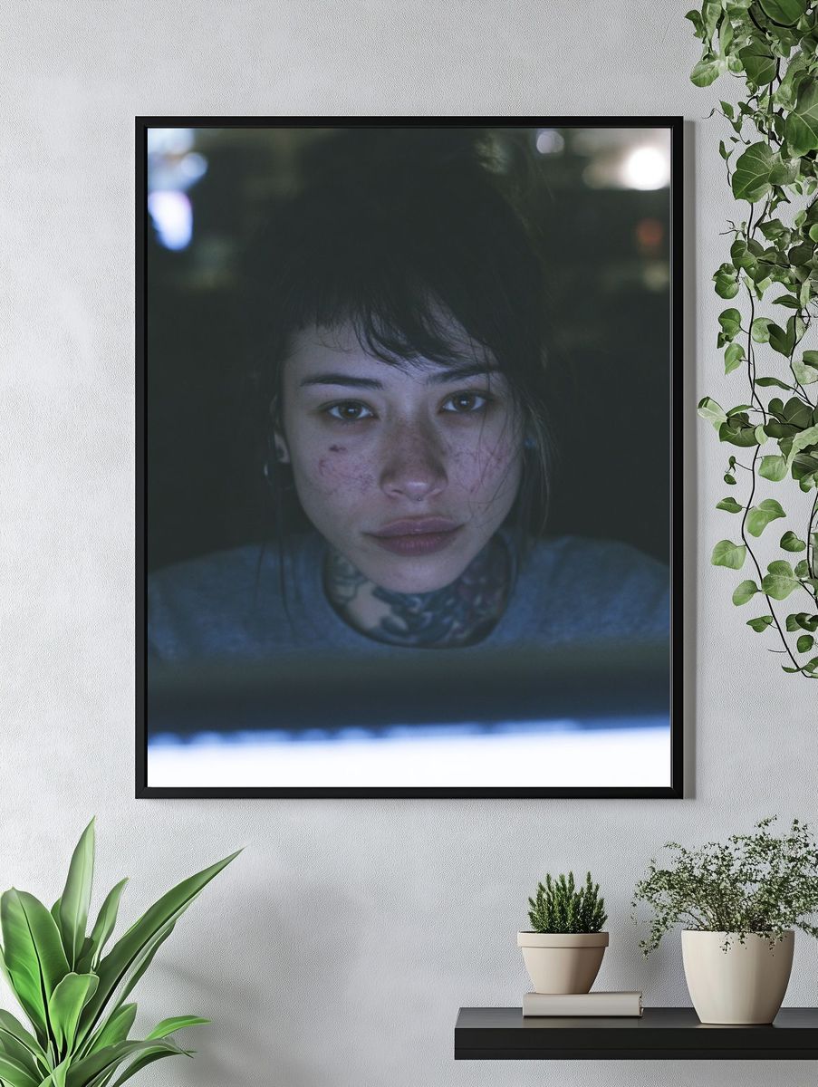 Moody Portrait Photography Poster. — room view 4