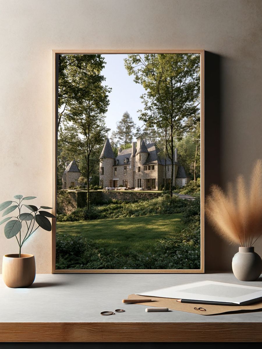 Forest Castle Estate Photography Poster. — room view 2