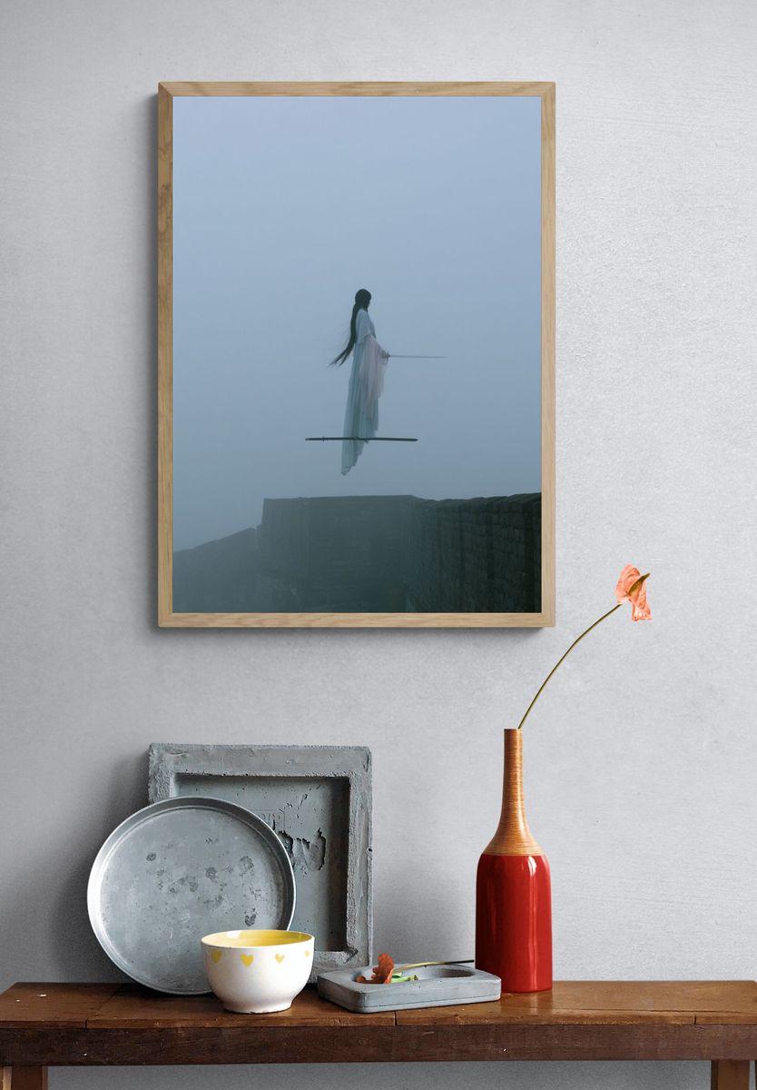 Misty Sword Walker Photography Poster. — room view 3