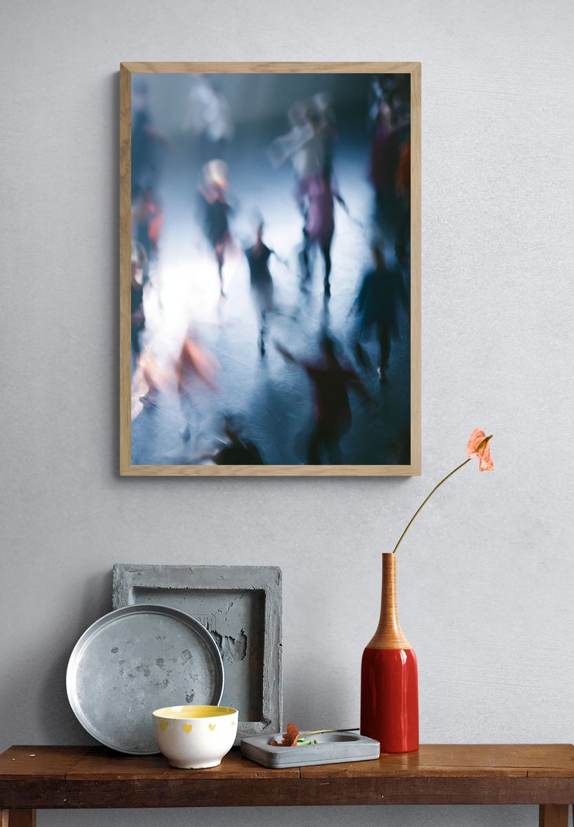 Blurred Dancers Photography Poster. — room view 3