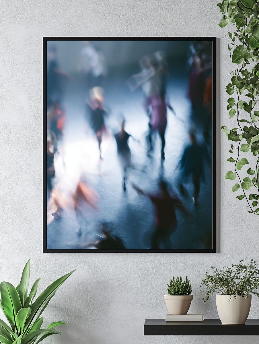 Blurred Dancers Photography Poster. — room view 4