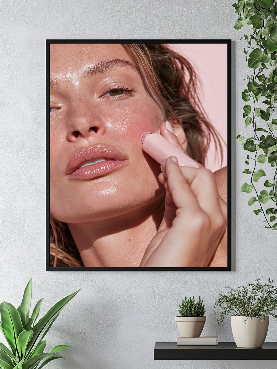 Glow Skincare Portrait Poster. — room view 4