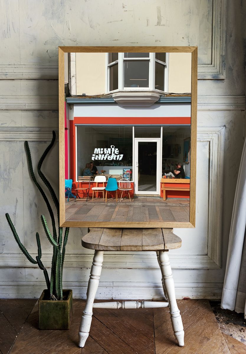 Colorful Cafe Facade Photography Poster. room preview