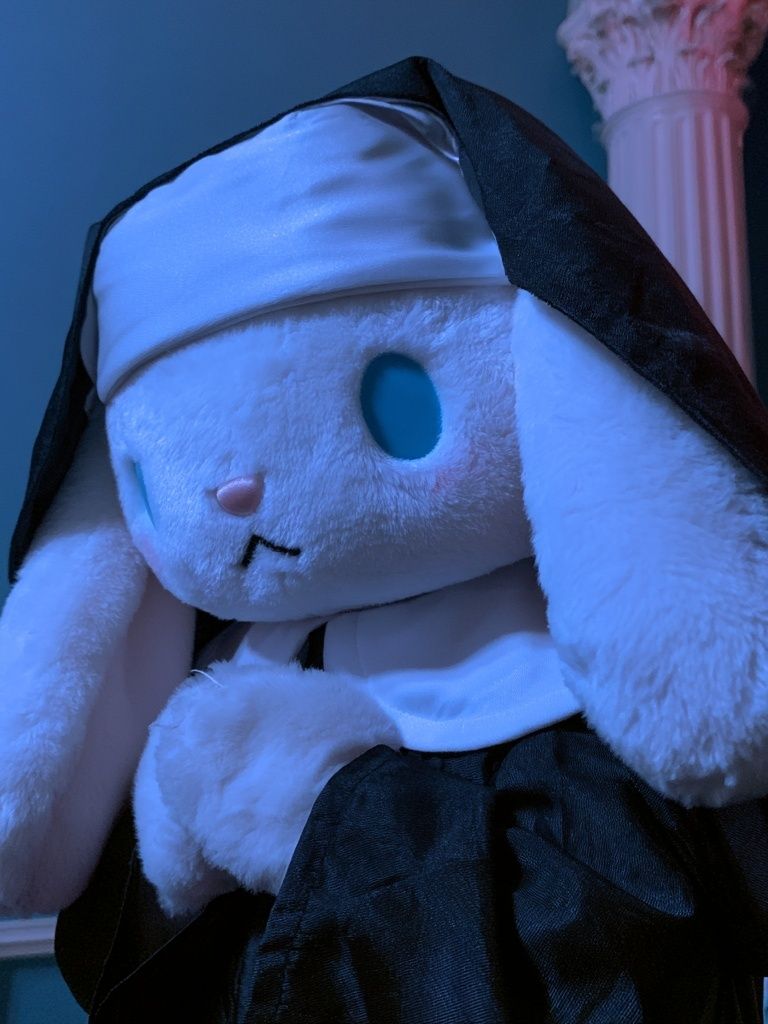 Plush Bunny Nun Portrait Print. poster — photography art