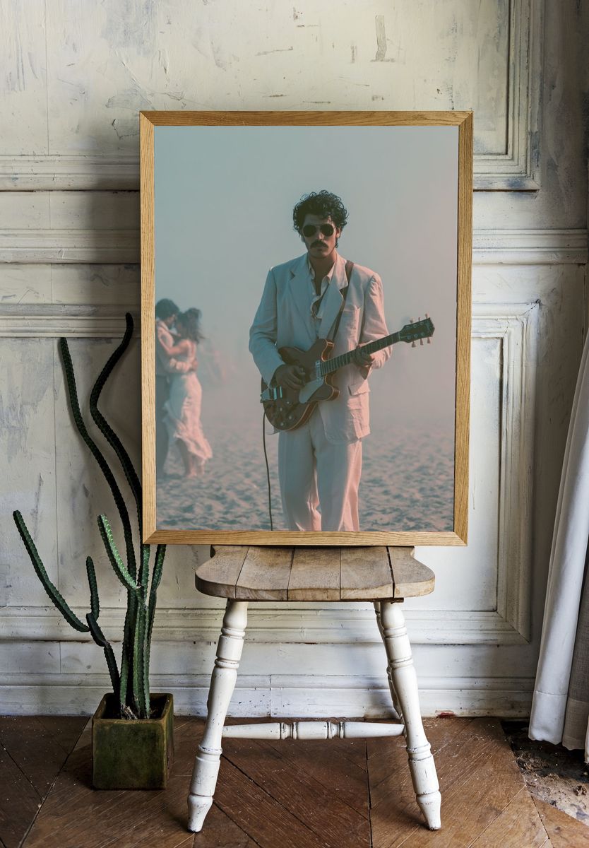 Beach Guitarist Photography Poster. room preview