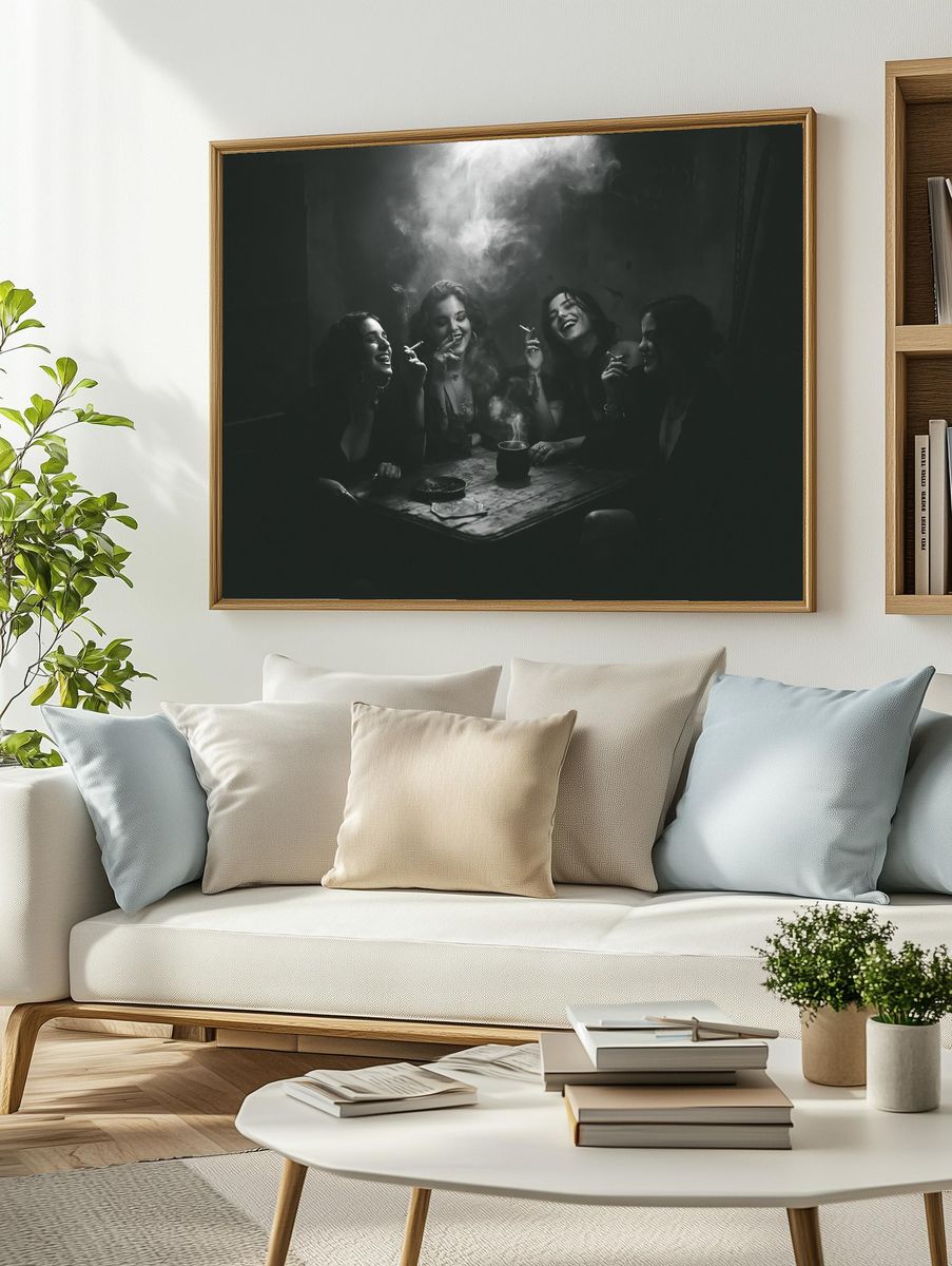 Smoky Night Portrait Photography Poster. — room view 2