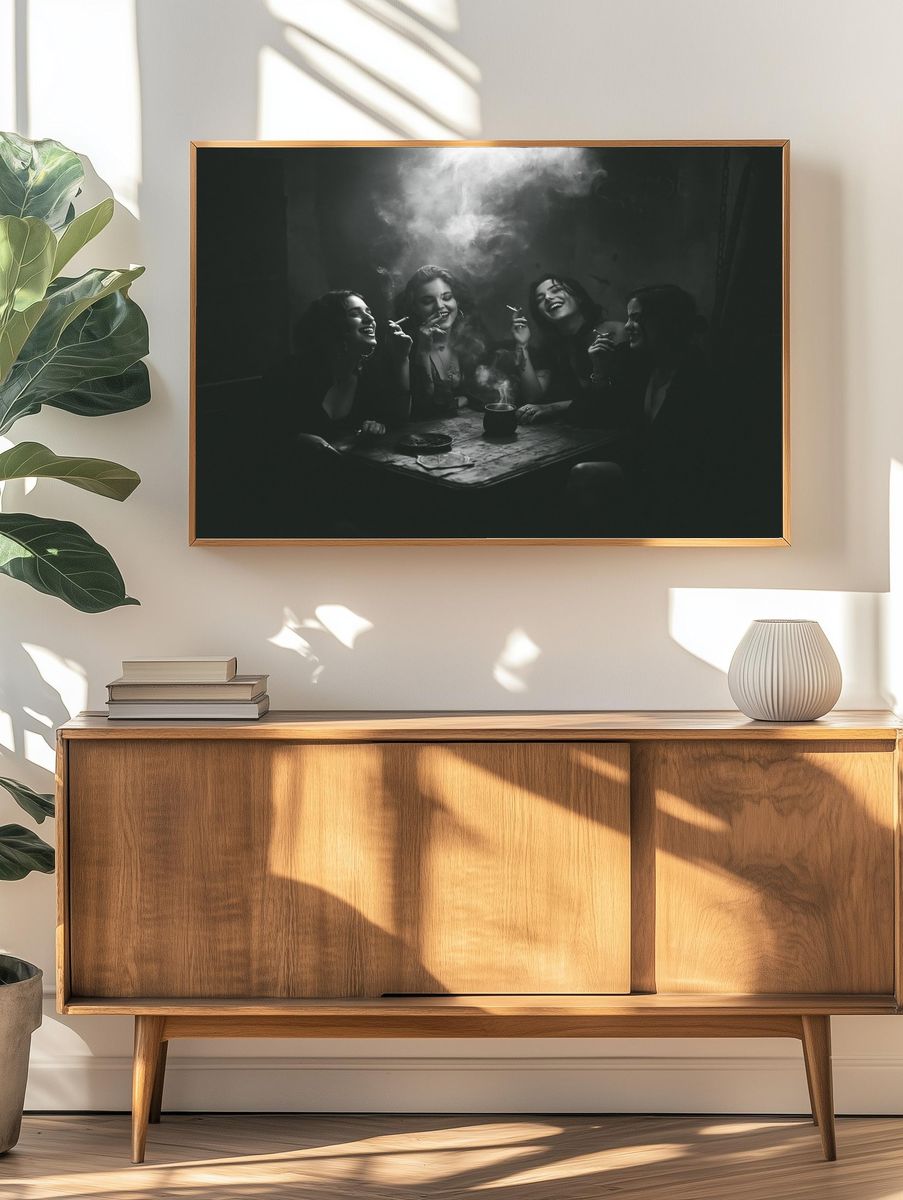 Smoky Night Portrait Photography Poster. — room view 3
