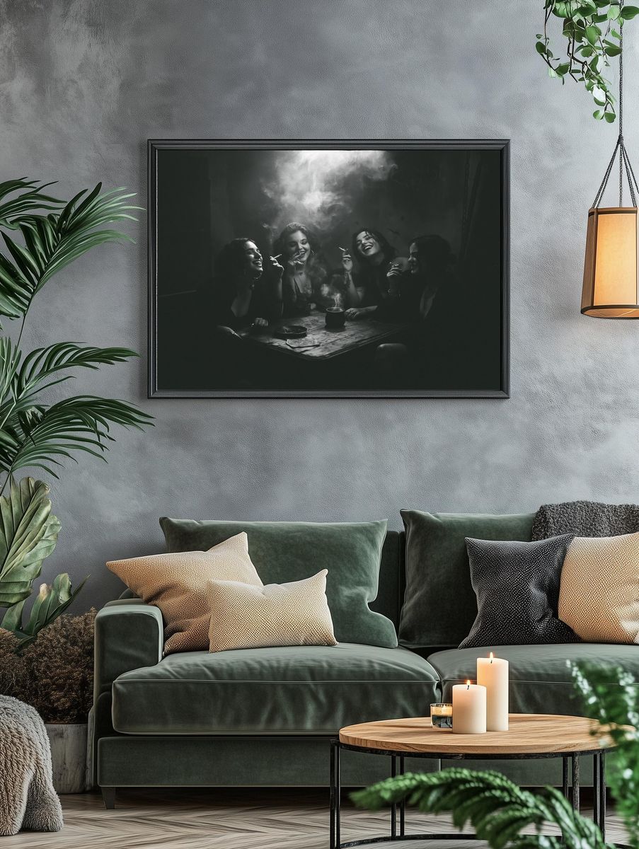 Smoky Night Portrait Photography Poster. — room view 4