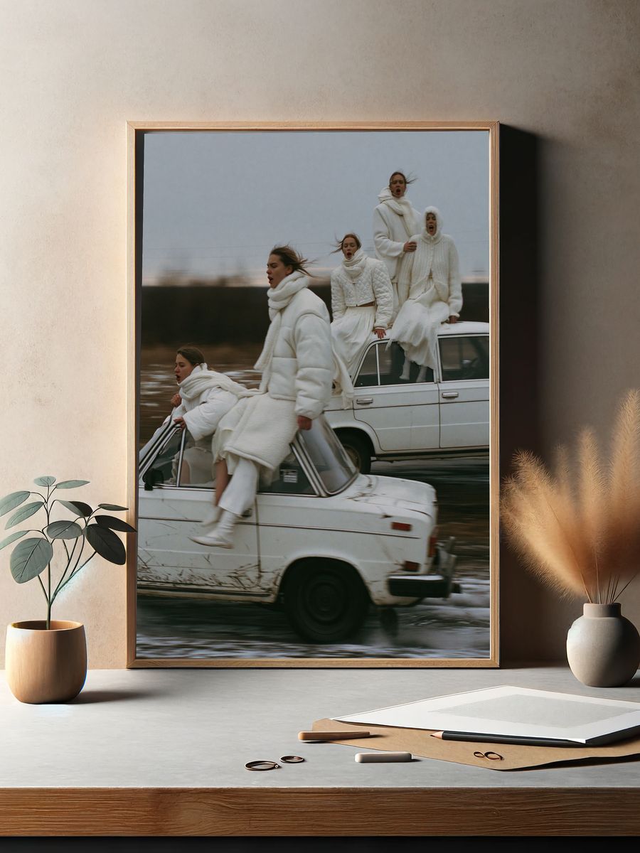 Winter Motion Fashion Photography Poster. — room view 2