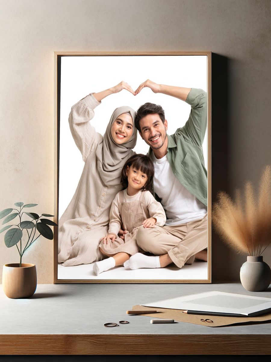 Happy Family Portrait Photography Poster. — room view 2