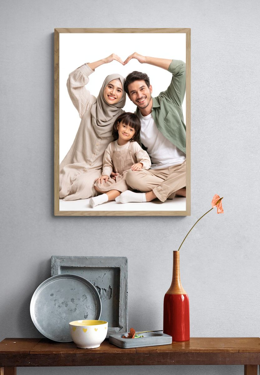 Happy Family Portrait Photography Poster. — room view 3
