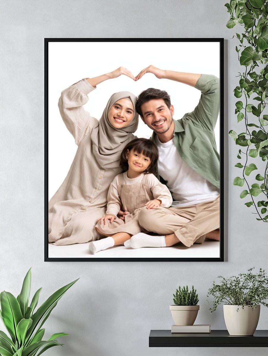 Happy Family Portrait Photography Poster. — room view 4