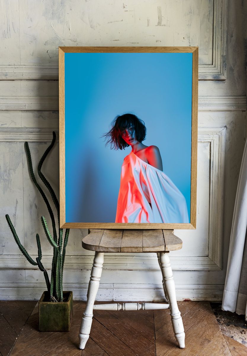 Neon Portrait Photography Poster. room preview