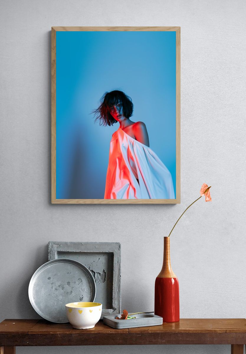Neon Portrait Photography Poster. — room view 3