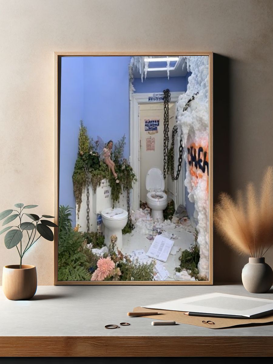 Surreal Bathroom Installation Poster. — room view 2
