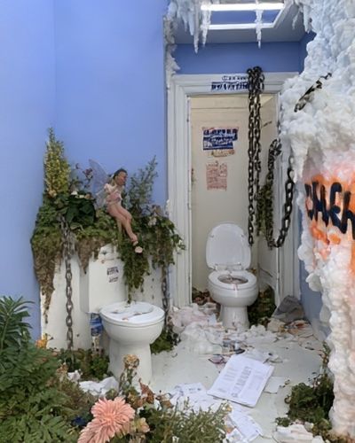 Surreal Bathroom Installation Poster.