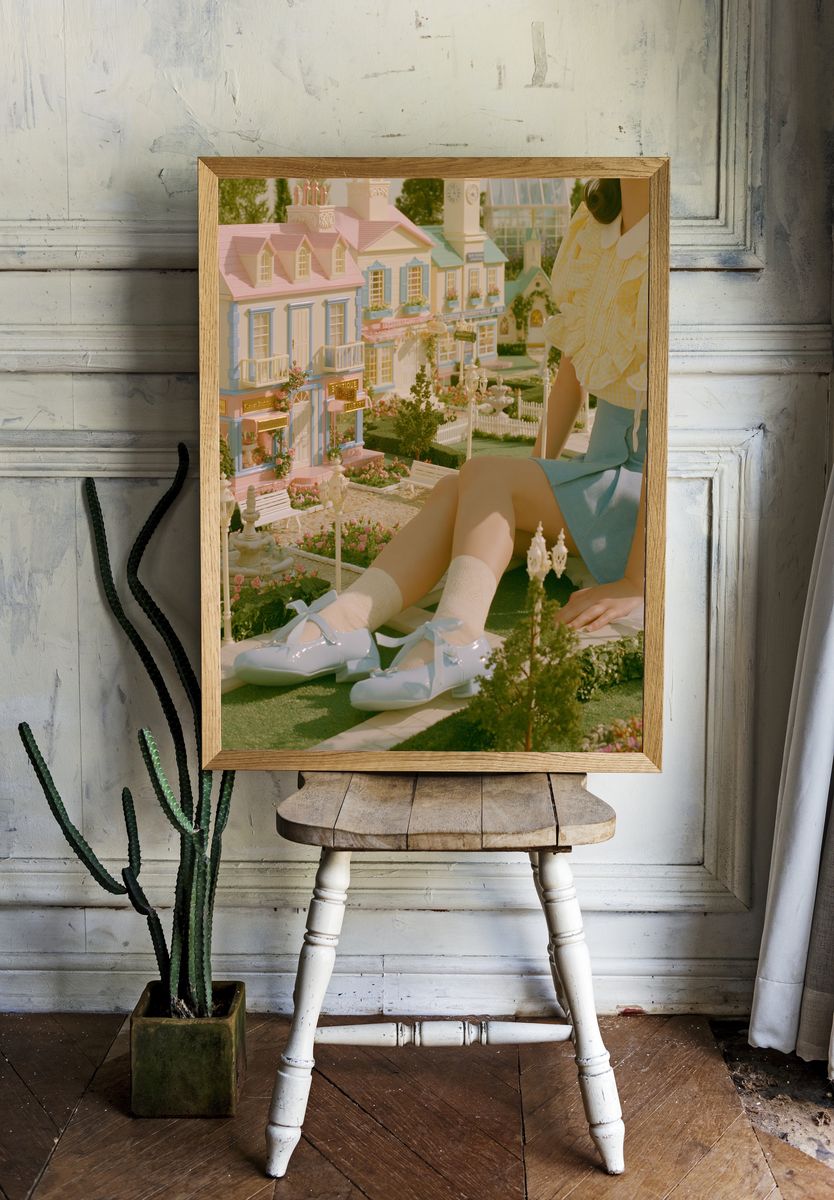 Pastel Dollhouse Garden Photography Poster. room preview