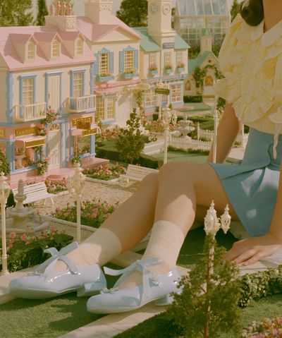Pastel Dollhouse Garden Photography Poster. poster